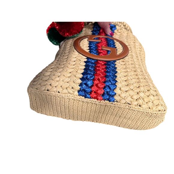 GUCCI BLONDIE RAFIA TOTE - LIMITED EDITION NWT 15.5 x 13 x 3.5 - Picture 2 of 6